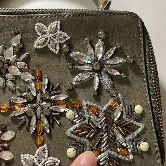 Rebecca Minkoff Sage Green Embellished Jewels Leather Box Bag - Picture 3 of 10